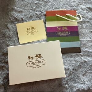 Coach Multicolor Striped S Gift Box and Shopping Bag B